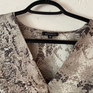 Dynamite Snakeskin Bodysuit